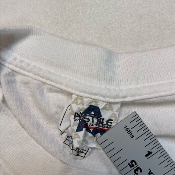 Scholastic & Junior Rowing Crew USA Graphic T-shirt Men Medium White Long Sleeve - Picture 5 of 6